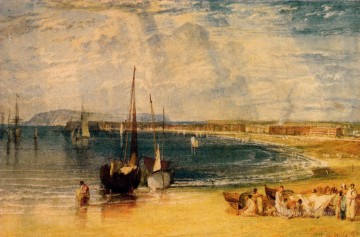 Weymouth Dorsetshire Paisaje romántico Joseph Mallord William Turner Beach Pinturas al óleo
